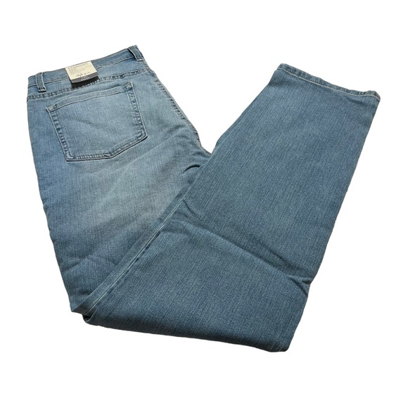 Straight Leg high rise slimming pocket long length jeans - Picture 2 of 6